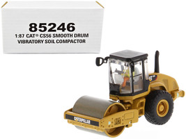CAT Caterpillar CS56 Smooth Drum Vibratory Soil Compactor w Operator High Line S - £45.56 GBP