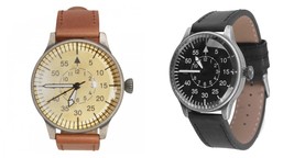 Military Quartz WWII Pilots Wrist Watch Vintage Look Brown Black Leather Strap - £148.61 GBP