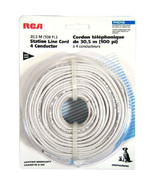 100 ft. RCA 4-Conductor Round Insulated Telephone Station Line Cord - White - $154.01 MXN