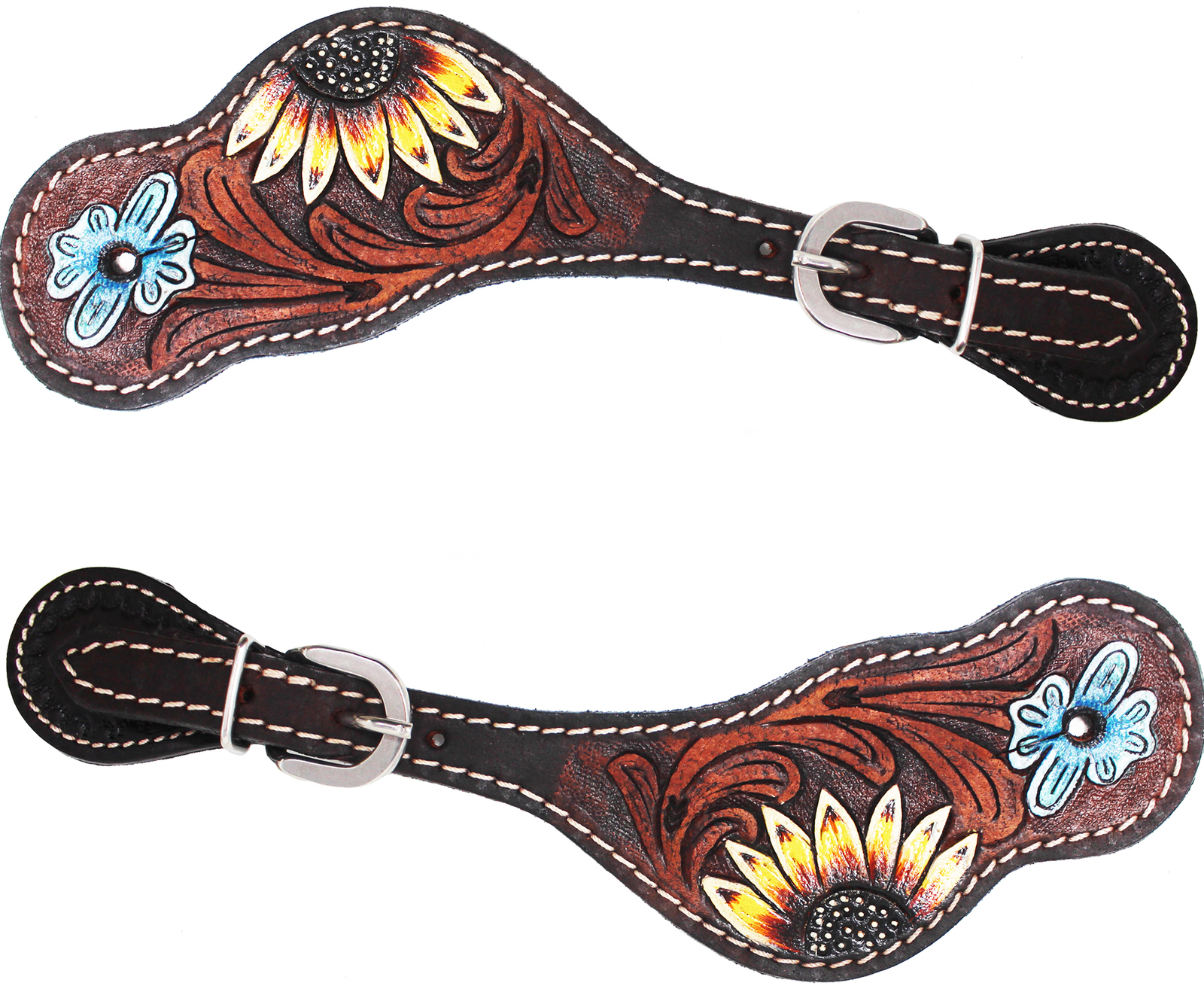 Horse Western Riding Cowboy Boots Leather Spur Straps Tack  74HR02 - $26.72