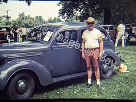 1973 Blue &#39;37 Plymouth Special Deluxe Owner Illinois Show Ektachrome 35mm Slide - £3.50 GBP