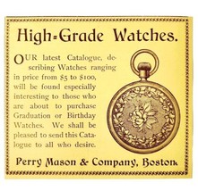 Perry Mason Pocket Watches 1897 Advertisement Victorian Jewelry ADBN1yyy - $19.99