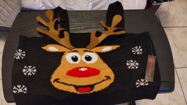 No Boundaries Juniors Size Christmas Reindeer Sweater Crop Top NWT Size XL 15-17 - £14.78 GBP