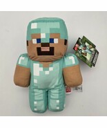 Minecraft Steve Plush Diamond Armor Mattel NWT 9 In Pixel Video Game Col... - $27.42 CAD