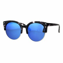 Rund Katzenauge Sonnenbrille Damen Halb Felge Stil Übergröße Mode Sonnenbrille - £8.73 GBP