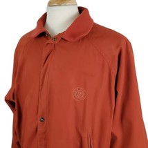 Perry Ellis Mens Harrington Jacket Large Cotton Poly Full Zip Plaid Lini... - $23.99