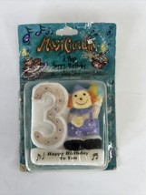 VINTAGE Musicandle Reusable Musical Birthday Candle Cake Topping, Number 3 - £11.05 GBP