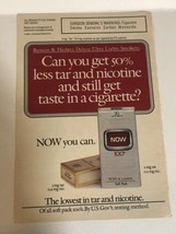 1984 Now Lights Cigarettes Vintage Print Ad Advertisement pa19 - £6.10 GBP