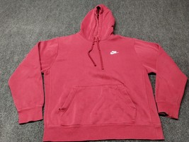 Vintage Nike Hoodie Adult Large Red Pullover Sweater Streetwear Swoosh - $27.77