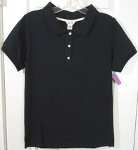 Goodies U.S.A. Girl&#39;s SS Black Knit Polo Top Shirt, XL - £7.36 GBP