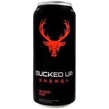 Bucked Up Zero Sugar Energy Drink 16 Fl Oz cans Blood Raz, 6 Cans - £27.51 GBP
