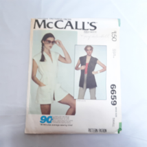 6659 McCall&#39;s 90 Minutes Fashion Cut Sewing Pattern Miss Wrap Cover Up Size S - £13.62 GBP