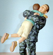 Thomas Blackshear Lenox Coming Home Navy Ivory Father &amp; Son Figurine #833367 New - £97.65 GBP