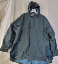 Columbia Sportswear Jacket Mens XL Sherpa Fleece Lining Hood Dark Gray Long - $36.42