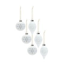 Ornament (Set of 6) 4&quot;H, 5.5&quot;H Porcelain - £43.58 GBP