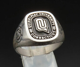 925 Silver - Vintage 2011 Class Quinnipiac University Ring Sz 11 - RG24558 - £68.20 GBP