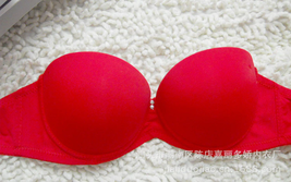 Mozhini fashion smooth half cup super push up bra 32 34 36 AB gathering ... - $34.22 CAD