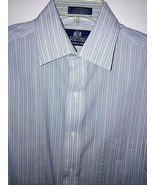 STAFFORD MEN&#39;S WRINKLE FREE BROADCLOTH LS STRIPED DRESS SHIRT-15x32/33-N... - $260.26 MXN
