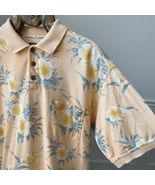 Vintage Tommy Bahama Tropical Hibiscus Flower Polo Golf Shirt Cotton L - $31.74 CAD