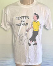 Tintin In Vietnam T Shirt Vintage 80s 90s Dog White Extra Large NOS XL - £35.41 GBP