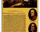 Signing of Declaration of Independence 1976 Bicentennial Chrome Postcard... - £3.06 GBP
