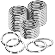 30Pcs Metal O Ring, 2 Inch / 50Mm Welded O Rings Multi-Purpose Metal O R... - £27.01 GBP