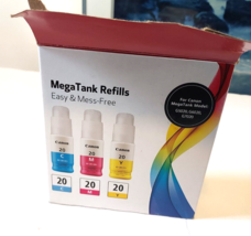 OEM Canon - GI-20 3-Pack Ink Bottles - MegaTank Refills - Cyan/Magenta/Y... - £11.63 GBP