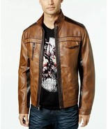 Nueva chaqueta marrón hecha a mano de cuero genuino de piel de cordero p... - $2,313.51 MXN+