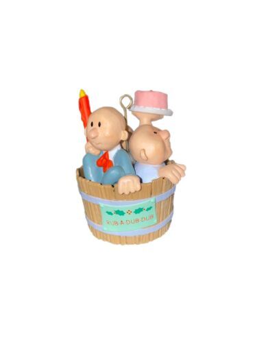 1987 Hallmark Keepsake Three Men in a Tub by Donna Lee Christmas Ornament #1727 - £9.59 GBP