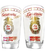 Set of 2: Rare vintage Carstairs White Seal Blended Whiskey glass - $24.99