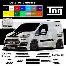 Stickers For Ford Transit Connect LWB L2 Side Bonnet Stripes Decals Graphics Van - $79.99+
