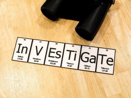 InVEsTiGate | Periodic Table of Elements Wall, Desk or Shelf Sign - £9.50 GBP