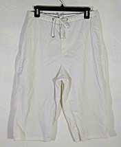 Liz Claiborne LizWear Jeans Womens Pants Size 8 White Capri Drawstring C... - £7.85 GBP
