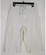 Liz Claiborne LizWear Jeans Womens Pants Size 8 White Capri Drawstring C... - £7.91 GBP