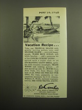 1960 La Concha Hotel Ad - Vacation Recipe - $14.99