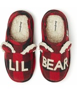 Dearfoams Kids Unisex Lil Bear Slippers Tartan Red Plaid ( 11-12 ) - $1,307.19 MXN