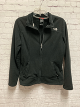 The North face Womens Full Zip Front Jacket Black Embroidered Logo Long ... - $35.51