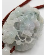 Hollow Hand Carved Icy Ice Light Green Burma Jadeite Jade PI-XIU Hand Pi... - £3,528.46 GBP