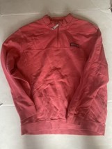 Mens Vineyard Vines Pink Salmon 1/4 Zip Size Large Pullover Long Sleeve - £31.95 GBP