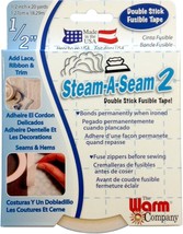 Warm Company Steam-A-Seam 2 Double Stick Fusible Tape 1/2&quot;X20 Yards B14 - $12.86