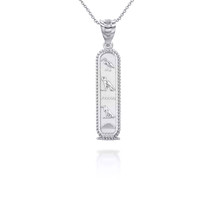 925 Sterling Silver Egyptian Hieroglyphics Pendant Necklace - £19.02 GBP+