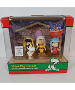 Peanuts Charlie Brown Mini Figure Set Fold Out Christmas Play Stage New ... - €25,97 EUR