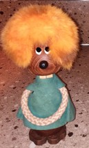 Danish Teak Wood Fur Troll Gonk Figurine MCM 9&quot; Boy - £23.03 GBP