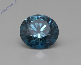 Round Cut Loose Diamond (1.04 Ct,Sky Blue(Irradiated) Color,VS1 Clarity) - £1,707.36 GBP
