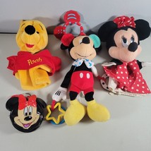 Mickey Mouse Lot Hanging Rattle for Strollers Minnie and Pooh Puppets Pouch - £15.51 GBP