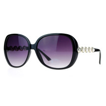 Vintage Pearl Decor Womens Fashion Sunglasses Oversized Square Frame - £13.03 GBP