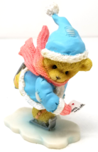 Ice Skating Teddy Bear Figurine Christmas Letter to Santa Enesco Karen Hahn - £11.85 GBP