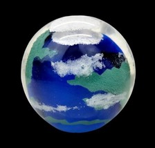 Dynasty Gallery Art Glass Paperweight Earth Glow Globe Large 4&quot; Glow In ... - $39.97