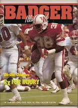 1986 NCAA football Program Wisconsin Ohio State - £15.35 GBP