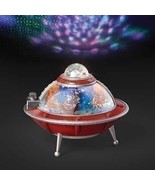 Musical  ufo  space ship snow globe with animation and &quot;disco Ball&quot; lights - $217.68